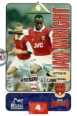 Sticker Ian Wright - Squads Premier League 1995-1996 n. 9 - Subbuteo