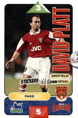 Sticker David Platt - Squads Premier League 1995-1996 n. 13 - Subbuteo