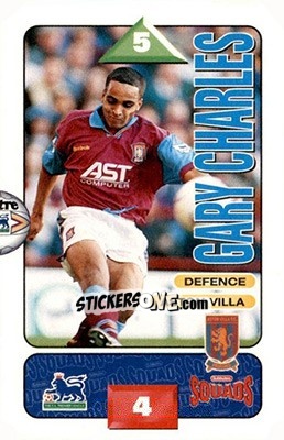 Sticker Gary Charles - Squads Premier League 1995-1996 n. 16 - Subbuteo