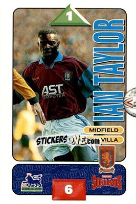 Sticker Ian Taylor - Squads Premier League 1995-1996 n. 17 - Subbuteo