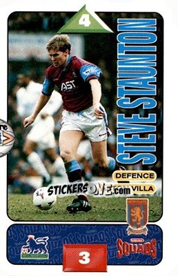 Sticker Steve Staunton - Squads Premier League 1995-1996 - Subbuteo