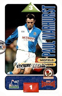 Sticker Paul Warhurst - Squads Premier League 1995-1996 - Subbuteo