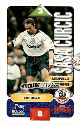 Sticker Sasa Curcic - Squads Premier League 1995-1996 n. 47 - Subbuteo