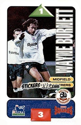 Sticker Wayne Burnett - Squads Premier League 1995-1996 - Subbuteo