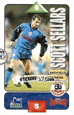 Sticker Scott Sellars - Squads Premier League 1995-1996 n. 49 - Subbuteo