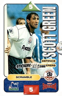 Sticker Scott Green - Squads Premier League 1995-1996 - Subbuteo