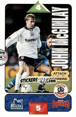 Sticker John McGinlay - Squads Premier League 1995-1996 n. 52 - Subbuteo