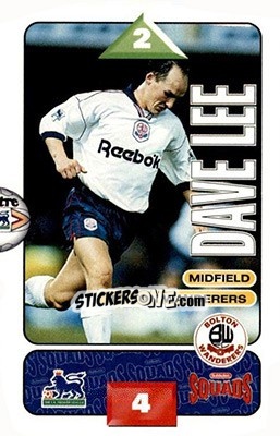 Cromo David Lee - Squads Premier League 1995-1996 - Subbuteo