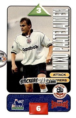 Sticker Mixu Paatelainen - Squads Premier League 1995-1996 - Subbuteo