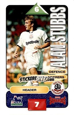 Sticker Alan Stubbs - Squads Premier League 1995-1996 n. 57 - Subbuteo
