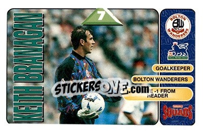 Sticker Keith Branagan - Squads Premier League 1995-1996 n. 58 - Subbuteo