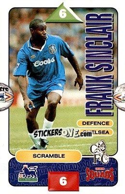 Sticker Frank Sinclair - Squads Premier League 1995-1996 - Subbuteo