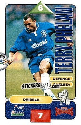 Sticker Terry Phelan - Squads Premier League 1995-1996 - Subbuteo