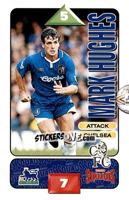 Sticker Mark Hughes - Squads Premier League 1995-1996 n. 69 - Subbuteo
