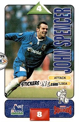 Sticker John Spencer - Squads Premier League 1995-1996 - Subbuteo