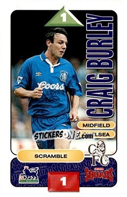 Sticker Craig Burley - Squads Premier League 1995-1996 n. 72 - Subbuteo