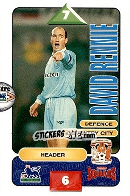 Cromo David Rennie - Squads Premier League 1995-1996 - Subbuteo