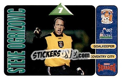 Sticker Steve Ogrizovic - Squads Premier League 1995-1996 - Subbuteo