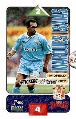 Sticker Marques Isaias - Squads Premier League 1995-1996 - Subbuteo