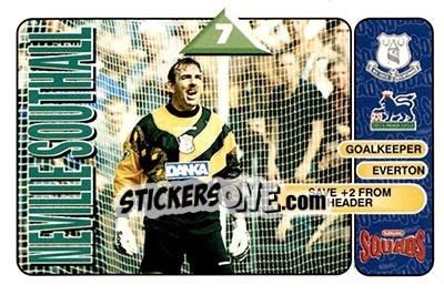 Sticker Neville Southall - Squads Premier League 1995-1996 - Subbuteo