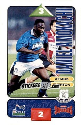 Sticker Daniel Amokachi - Squads Premier League 1995-1996 n. 92 - Subbuteo