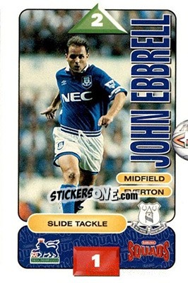 Sticker John Ebbrell - Squads Premier League 1995-1996 - Subbuteo