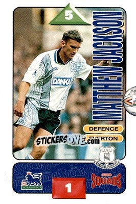 Sticker Matt Jackson - Squads Premier League 1995-1996 n. 95 - Subbuteo