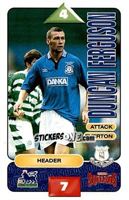 Sticker Duncan Ferguson - Squads Premier League 1995-1996 - Subbuteo