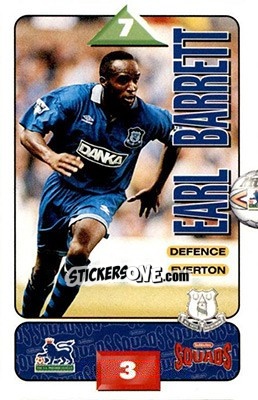Sticker Earl Barrett - Squads Premier League 1995-1996 - Subbuteo