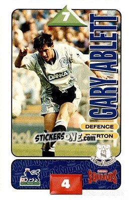 Cromo Gary Ablett - Squads Premier League 1995-1996 n. 102 - Subbuteo