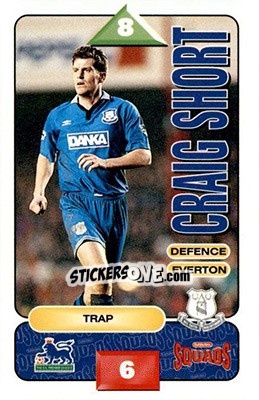 Sticker Craig Short - Squads Premier League 1995-1996 - Subbuteo