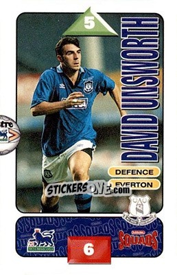 Sticker David Unsworth - Squads Premier League 1995-1996 - Subbuteo