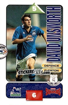 Sticker David Unsworth - Squads Premier League 1995-1996 n. 104 - Subbuteo