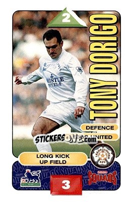 Cromo Tony Dorigo - Squads Premier League 1995-1996 n. 115 - Subbuteo