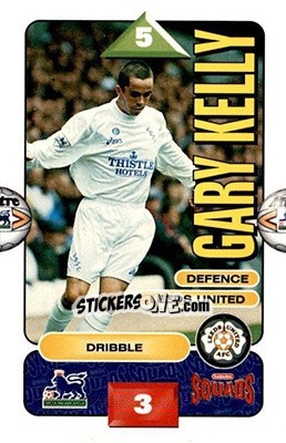 Sticker Gary Kelly - Squads Premier League 1995-1996 - Subbuteo