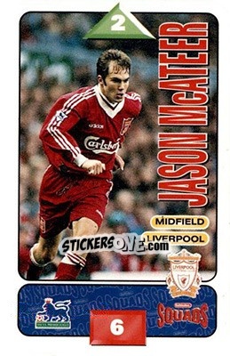 Sticker Jason McAteer - Squads Premier League 1995-1996 - Subbuteo