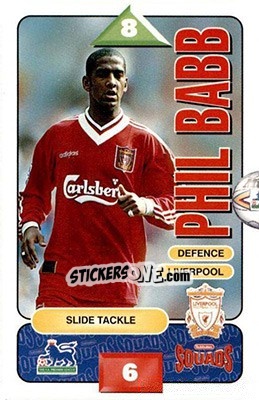 Cromo Phil Babb - Squads Premier League 1995-1996 n. 127 - Subbuteo