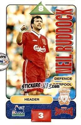 Sticker Neil Ruddock - Squads Premier League 1995-1996 n. 128 - Subbuteo