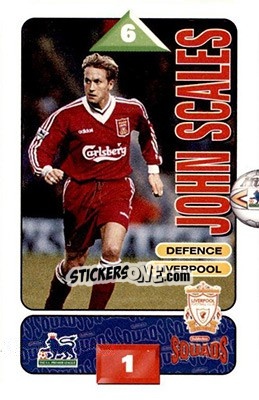 Sticker John Scales - Squads Premier League 1995-1996 - Subbuteo