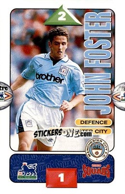 Sticker John Foster - Squads Premier League 1995-1996 - Subbuteo