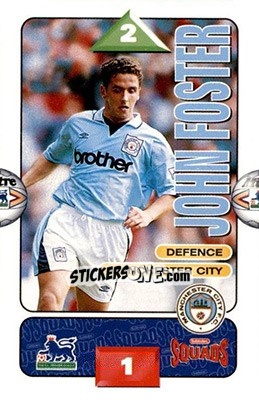 Cromo John Foster - Squads Premier League 1995-1996 - Subbuteo