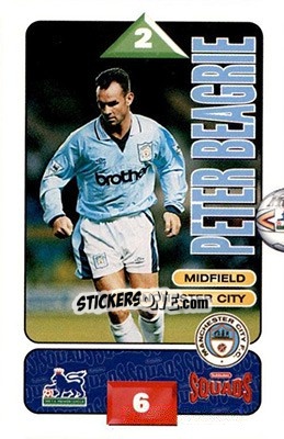 Sticker Peter Beagrie - Squads Premier League 1995-1996 - Subbuteo