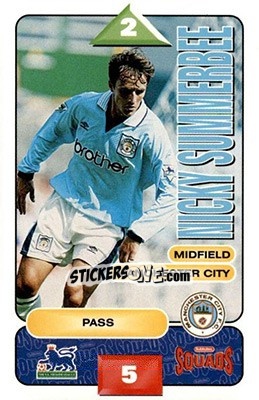 Sticker Nicky Summerbee - Squads Premier League 1995-1996 - Subbuteo