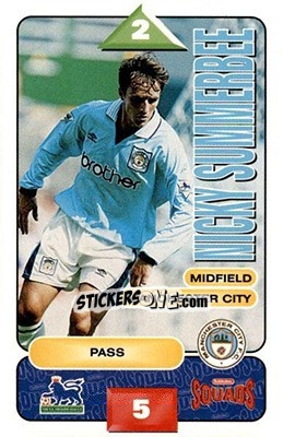 Sticker Nicky Summerbee - Squads Premier League 1995-1996 n. 147 - Subbuteo