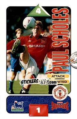 Sticker Paul Scholes - Squads Premier League 1995-1996 n. 153 - Subbuteo