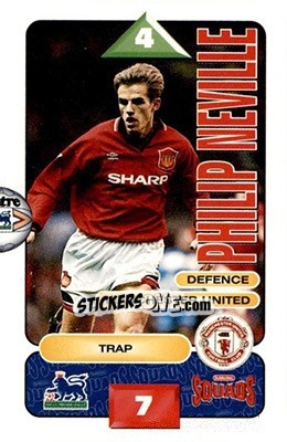 Sticker Phil Neville - Squads Premier League 1995-1996 - Subbuteo