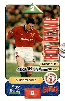 Sticker Roy Keane - Squads Premier League 1995-1996 - Subbuteo