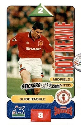 Sticker Roy Keane - Squads Premier League 1995-1996 n. 156 - Subbuteo
