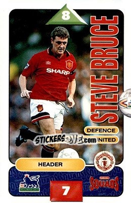 Sticker Steve Bruce - Squads Premier League 1995-1996 - Subbuteo
