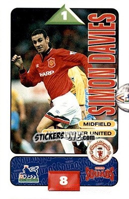 Sticker Simon Davies - Squads Premier League 1995-1996 - Subbuteo